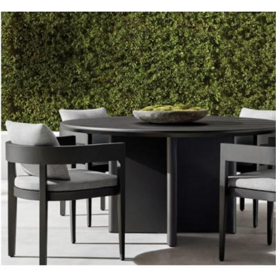 China Modern Powder Coated Aluminum Dining Table And Chairs Garden Outdoor Modern Patio Hotel Yard Furniture à venda