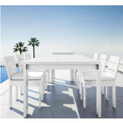 중국 Modern Aluminum Patio Garden Furniture Nine Piece Outdoor Hotel Courtyard Dining Set 판매용