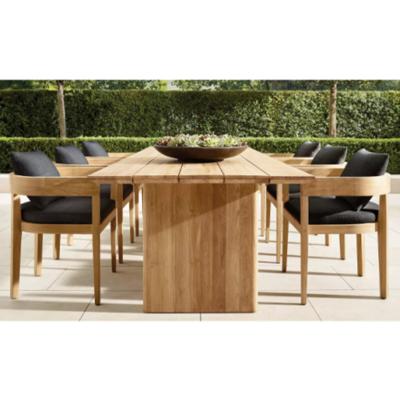 China Wholesale Modern Modern Garden Patio Dining Table And Chairs Sold Outdoor Teak Wood Furniture for sale