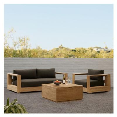 China Contemporary Wholesale High Quality Indoor Outdoor Patio Furniture Factory Teak Solid Wood Sofa Set zu verkaufen