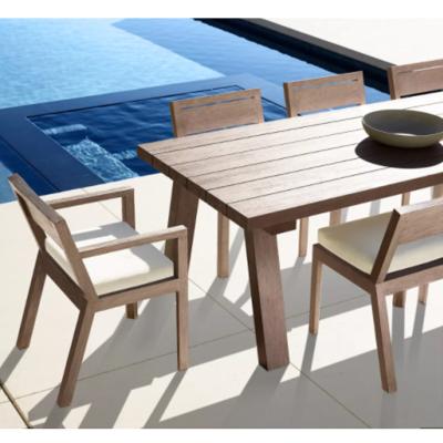 China Modern Wholesale Teak Garden Set Patio Outdoor Dining All Weather Yard Furniture zu verkaufen