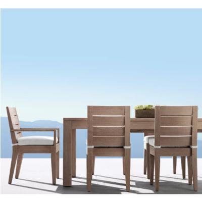 Китай Modern New Design Outdoor Patio Furniture Leisure Seven Sets Teak Dining Table And Chairs продается