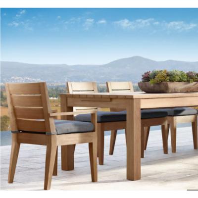 중국 Wholesale Modern Garden Patio Hotel Teak Dining Table And Chairs Outdoor Solid Wood Furniture 판매용