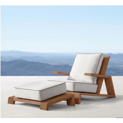 Chine Outdoor Modern Leisure Furniture Garden Patio Pool Deck Hotel Teak Lounge Chair à vendre