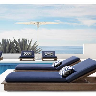 China Modern Modern Outdoor Beach Pool Teak Sun Sofa Garden Patio Hotel Leisure Furniture for sale