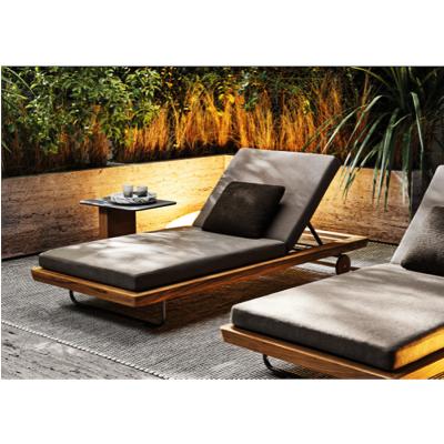 China Foshan Modern Wholesale Outdoor Garden Patio Pool Beach Sun Sofa Chair Teak And Aluminum Furniture en venta