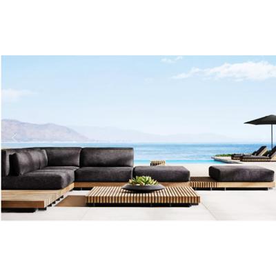 Κίνα Garden Leisure Patio Sofa Set Outdoor Courtyard Solid Teak Wood Modern Luxury Furniture προς πώληση