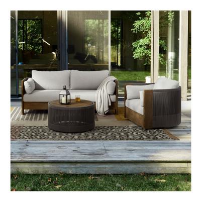 中国 Modern All Weather Waterproof Outdoor Furniture Rope Woven Sofa Garden Terrace Set 販売のため