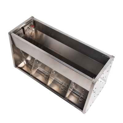 China Automatic Stainless Steel Feeder For Pigs Stainless Steel Hog Feeder Double Sided Feed Bowl for sale