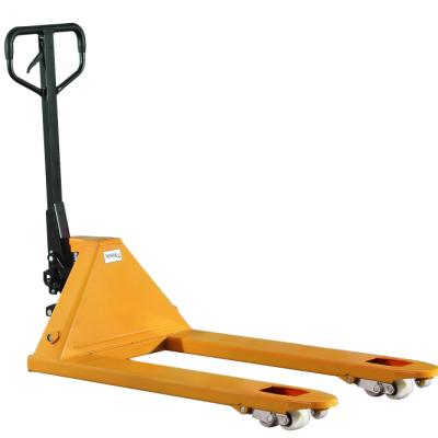 China Hotels Counterweight Type 3 Ton PU Pallet Truck Manual Rough Terrain Manual Pallet Truck for sale