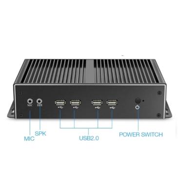 China Fanless Core i3-5005U / Core i5-5200U / Core i7-5500U CPU , Rugged Aluminum Alloy Casing Industrial MINI PC 290*260*170mm for sale