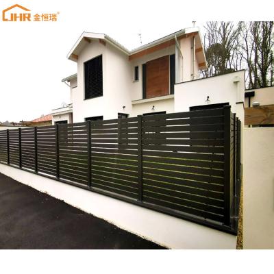 China Easily Assembled Restaurants Aluminum Ornamental Powder Coat Slat Aluminum Fence Panels for sale