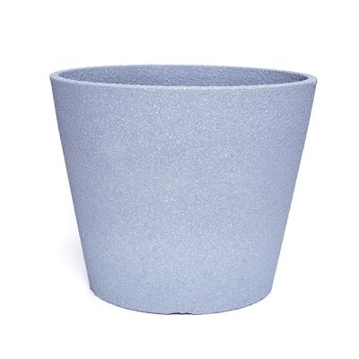 China Factory Wholesale Light Weight Large Decorative Pot Light Weight Cement Concrete Finish Plastic Planter for sale