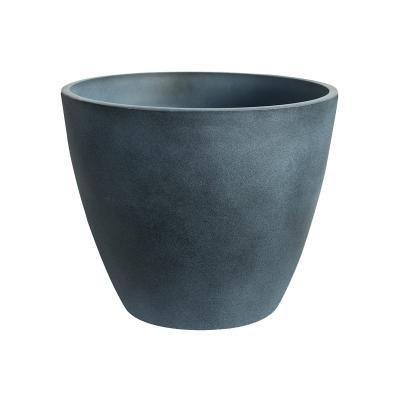 China 12 Inch Tall Durable Material Decorative Round Cement Concrete Planter Potted For Garden Patio Decor for sale