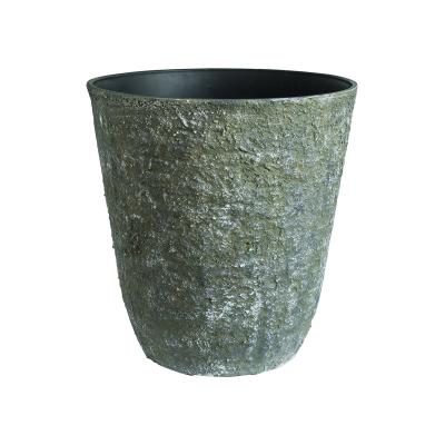 China High Quality Eco - Friendly Garden Planter Tall Stone Artificial Flower Pots Tall Potted With Plastic for sale