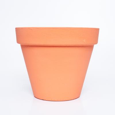 China Wholesale Light Round Terracotta Plant Pot Resin Plastic Pots Planters for sale