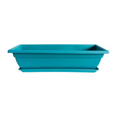 China Long Bowl Rectangular Plastic Plant Pot Large Rectangle Planter For Outdoor Indoor Balcony for sale