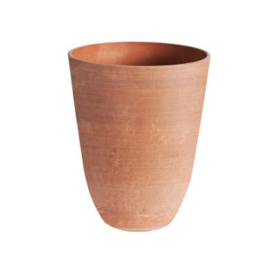 China 14.2 Inch Eco-friendly Tree Growing Chinese Modern Resin Indoor Tall Cylinder Planter Pots for sale