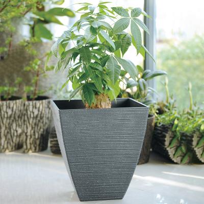 China LightWeigh Decorative Plastic Square Home and Garden Planter Pots Large for Plants Trees Planting for sale