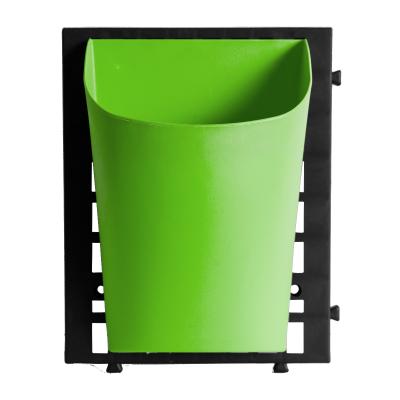 China Good Quality Durable Material Colorful Plastic Pockets Outdoor Vertical Garden Plant Wall Hanging Pot for sale