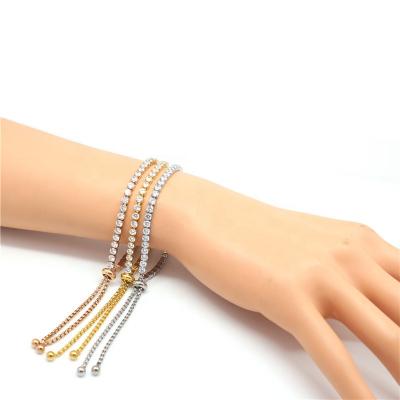 China Hot Sale Stainless Steel Silver CZ Bracelet for sale