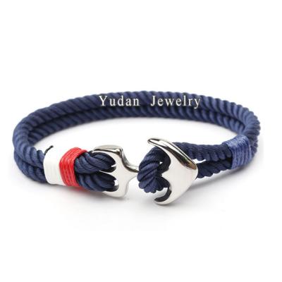 China Hot Sale Stainless Steel Anchor Rope Bracelet for sale