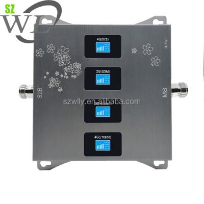 China quad band signal booster 900 1800 2100 2600mhz repeaters 2g 3g 4g amplifier boost LTE network call phone 36*23*23 for sale