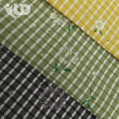 China New Breathable Printed Shirt Fabric Polyester Cotton Blended Plaid Print Garment Yarn-Dyed Dress Fabric for sale