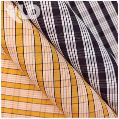 China Elegant Dress Fabric Waterproof Yarn-dyed 100% Polyester Checked Shirt Fabric for sale