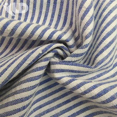 China Wholesale Cheap Fabric Tear-resistant 100%cotton Lightweight Yarn-dyed Stripe Lady's Dress Shirt Fabric for sale