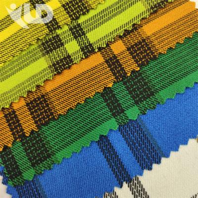 China Customized Yarn-dyed Garment Shirt Fabric High Quality Spandex Blended Plaid 2% Polyester 8% TR 90% Linen Shirting Fabric Shrink-Resistant for sale