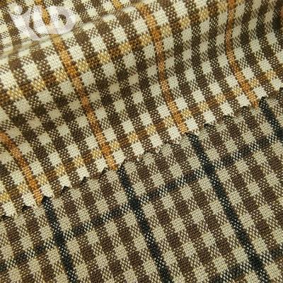 China Custom Breathable Soft Breathable Fabric Polyester Spandex Blend Yarn-Dyed Plain Plaid Ladies Apparel Skirt Fabric for sale