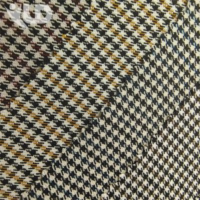 China Customized TR Garment Fabric Rayon Polyester Viscous Blend Shrink-Resistant Yarn-Dyed Houndstooth Suit Fabric for sale