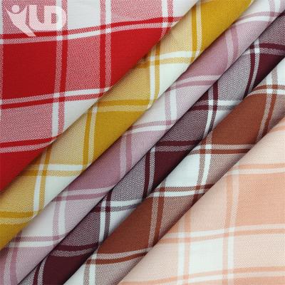 China Custom Elastic Blended Fabric Polyester Spandex Anti Pill Yarn-Dyed Plaid Garment Shirt Herringbone Fabric for sale