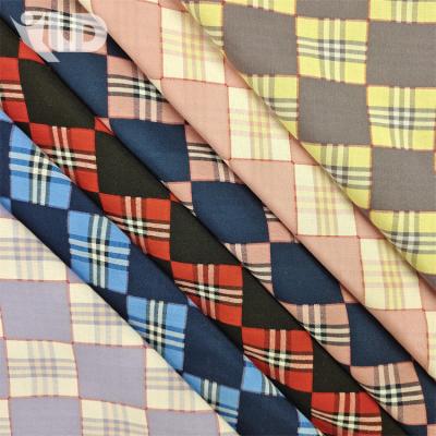 China New Double Layer Breathable Composite Fabric Rayon Polyester Blended Plaid Yarn-Dyed Garment Dress Fabric for sale