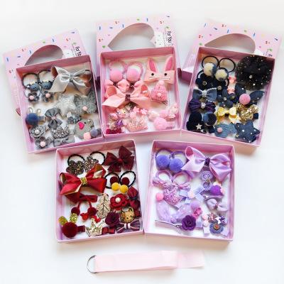 China Fashionable Cute Princess Children Hair Clip For Girls Lovely Bowkont Headwea Hairpin Kids Hair Accessories Set for sale