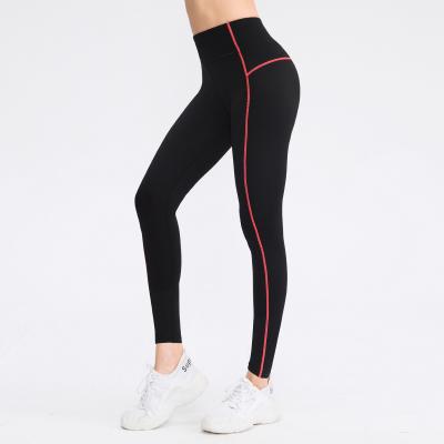 China Breathable Amazon Ladies Sweatsuit Tights Gym Fitness Yoga Pants Ladies High Waisted Running Tights for sale