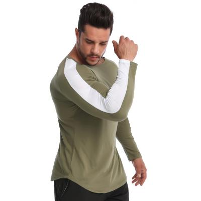 China Breathable Multicolor Fitness Clothing Large Size Quick-drying Tops Yoga T-shirt Men's Long Sleeve for sale