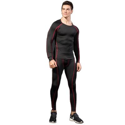 China 2021 Autumn And Winter Sportswear Breathable Men'S Suit Jogging Tight Long-sleeved Top Sportswear Warm Pants for sale