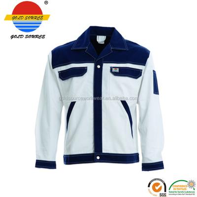 China Construction Technician Uniform Twill White Workwear Jacket Work Clothes With Logo for sale