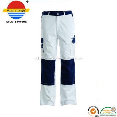 China Cheap Men Mechanic Uniform Trousers White Work Wear Painter Pants Anti-Shrink for sale