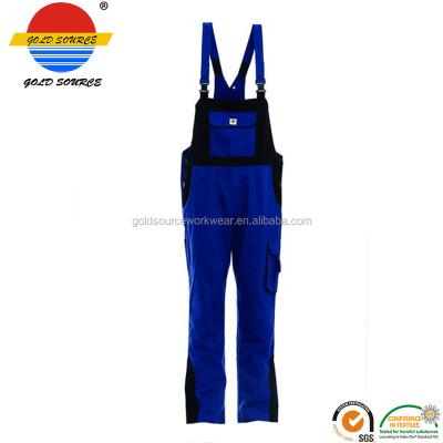 China Overall Flame Retardant 100% Navy Blue Bib Workwear Anti-Shrink Cotton Uniform For Oil Industry for sale