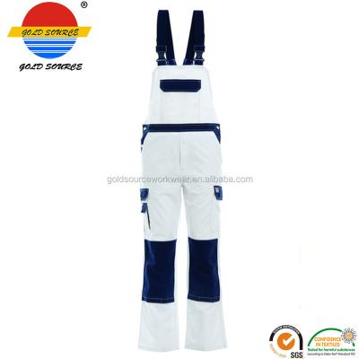 China Anti-Shrink Paint And Overall White Brace Workwear Uniform Bib for sale