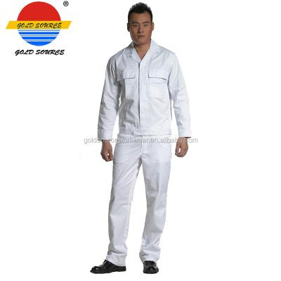 China Lab Anti Shrink Workshop Boiler Suit White Workwear for sale