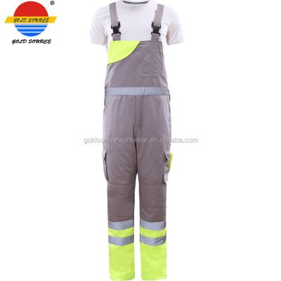 China Hi Vis Workwear Overalls Mens Winter Anti Shrink Work Bib Pants for sale