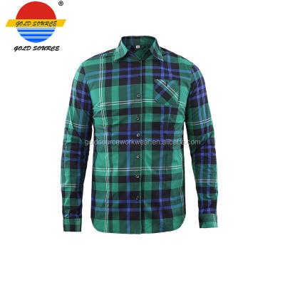 China Anti-pilling Wholesale Latest Shirt Designs For Men Casual 100%cotton Plaid Flannel Shirt for sale