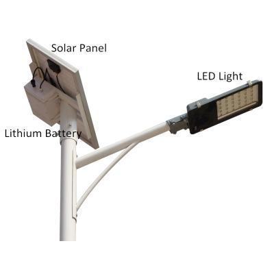 China Split Type 6m 30w Split Solar LED Street Light With Pole Lithium Battery Solar Panel for sale