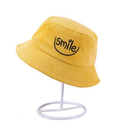 China Custom Corduroy Bucket Hat Designer Character Moq Low Embroidery Logo Hats Unisex Popular Bucket Hats for sale