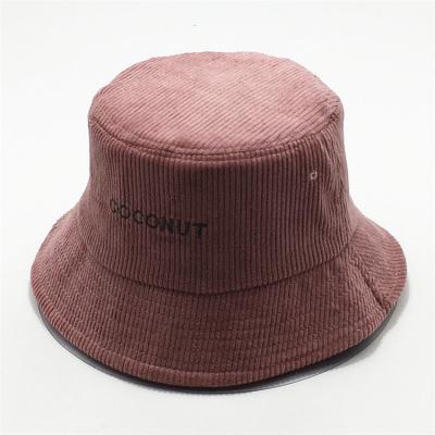 China Custom Character Corduroy Bucket Hats Corduroy Bucket Hats For Men And Women Winter Bucket Hats for sale