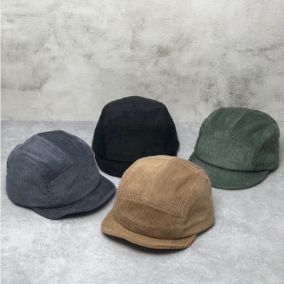 China Custom 5-Panel Hat Corduroy Hats, Flat Bill Snapback Hats, Snapback Hat Camp Hats Men for sale